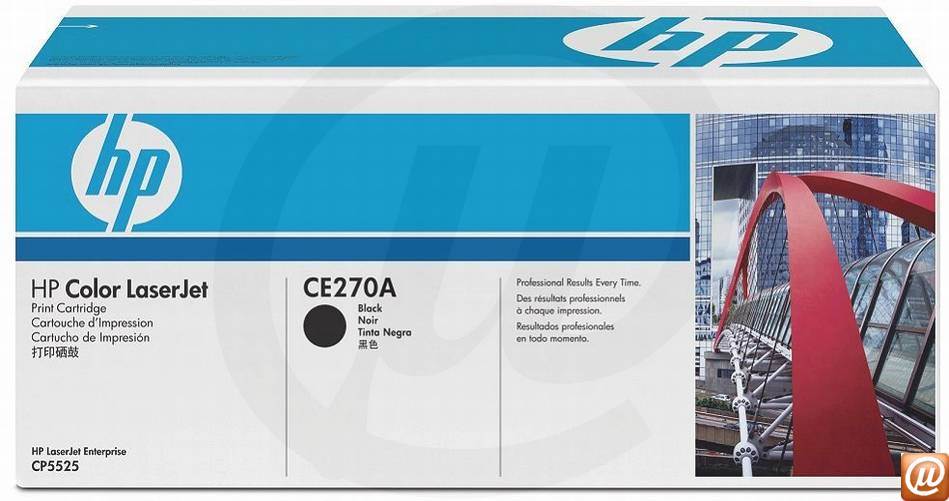 CE270A - Cartucho de toner original HP Preto para Color LaserJet CP5525n CP5525dn CP5525xh